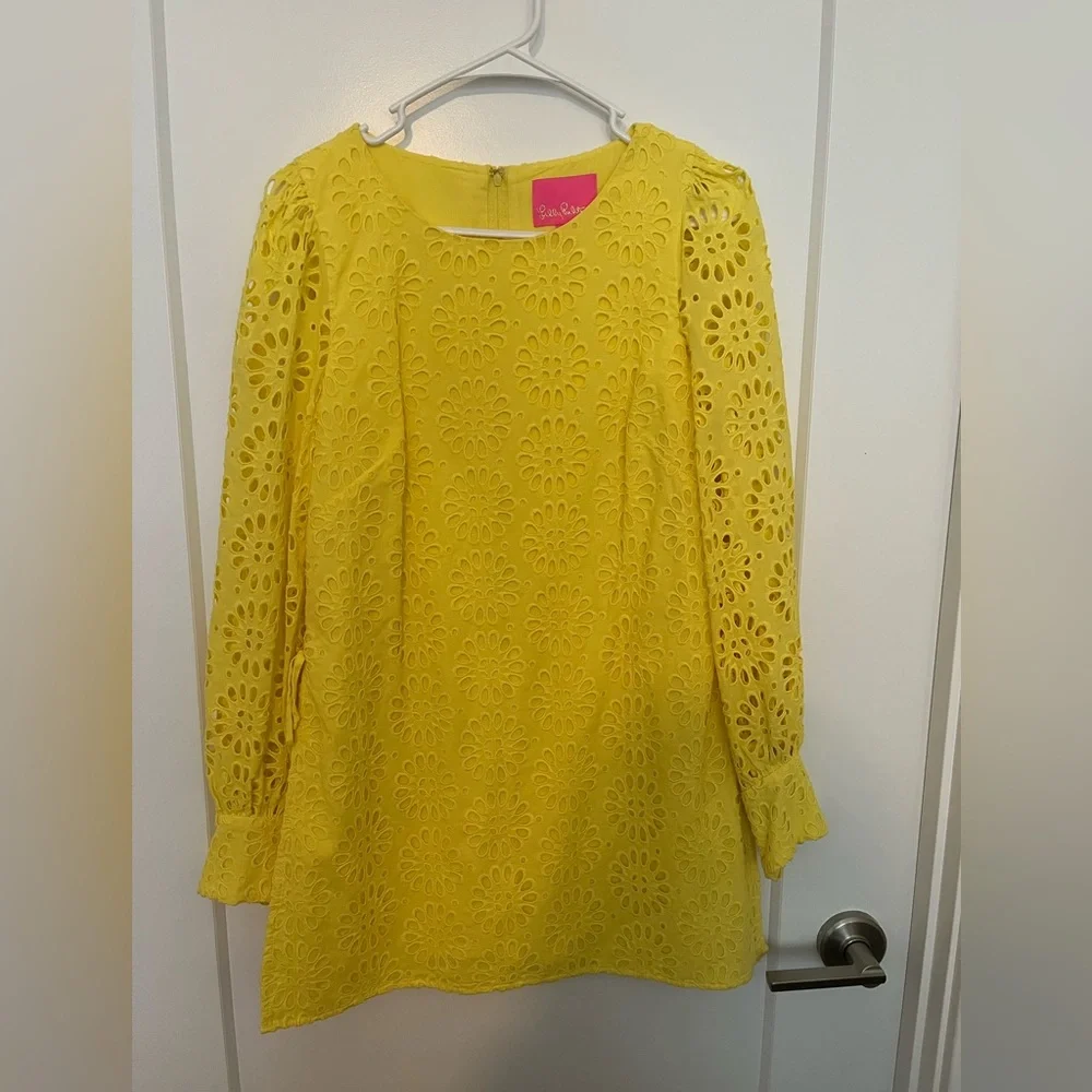 Lilly Pulitzer Yellow Eyelet Dress - Picture 2 of 5